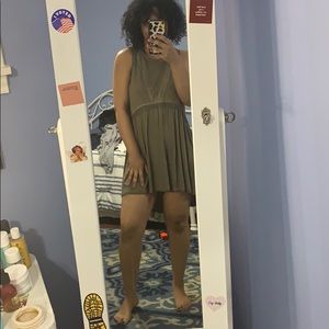 High low green dress